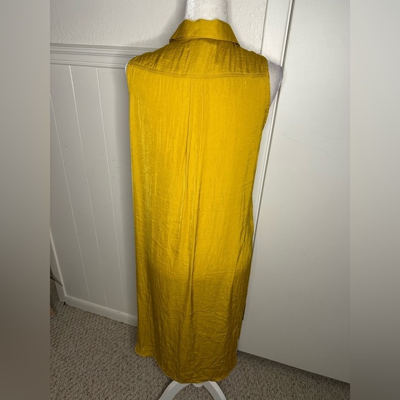 Joie Mustard Yellow Button-Down Midi Dress size M - Picture 2 of 7